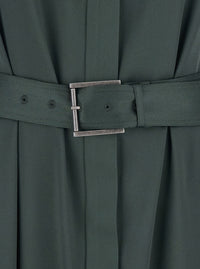 Tom Ford Women Green Long Dress With Halterneck And Front Belt In Viscose Blend For Women