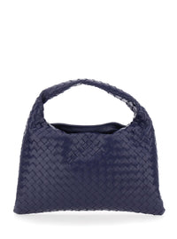 Bottega Veneta Women 'Hop' Blue Shoulder Bag With Intreccio Motif In Leather For Women
