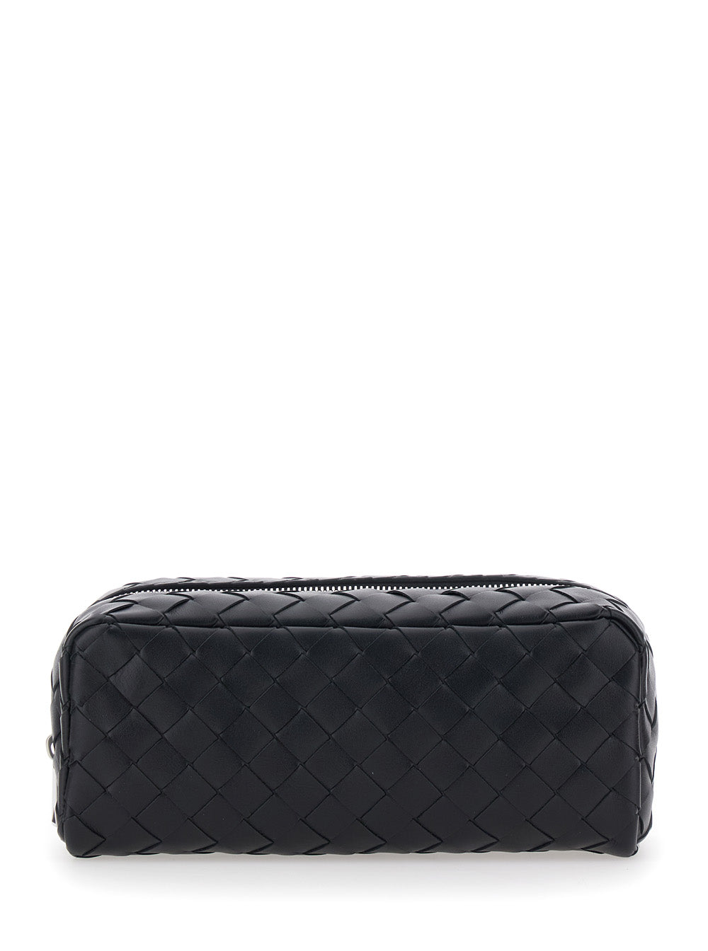 Bottega Veneta Men Avenue' Clutch With All-Over Intreccio Motif In Black Leather For Men