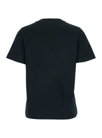 Burberry Women Black Crewneck T-Shirt With Logo Lettering On The Front In Cotton Woman
