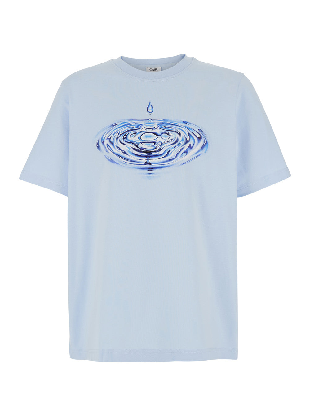 Casablanca Men Light-Blue T-Shirt With Front Logo In Cotton For Men