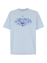 Casablanca Men Light-Blue T-Shirt With Front Logo In Cotton For Men
