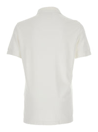 Tom Ford Men White Polo Shirt With Classic Collar And Front Closure In Cotton Blend Men