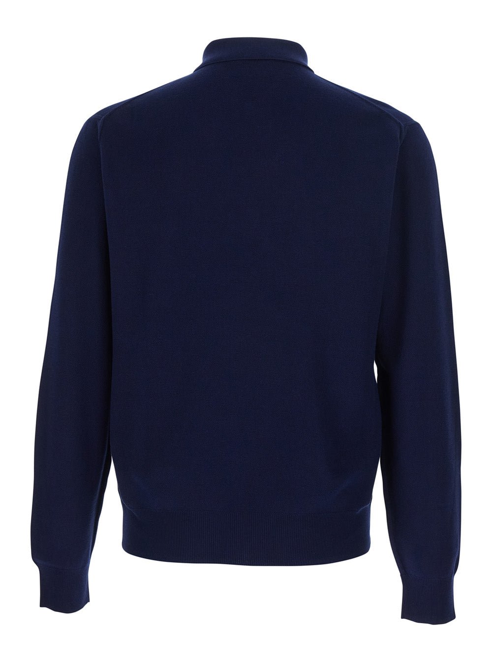 Tom Ford Men Blue Polo Shirt With Classic Collar And Front Button Closure In Silk And Cotton Blend For Men