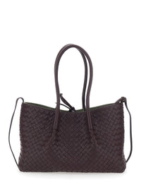 Bottega Veneta Women Bordeaux Bag 'Pinacoteca' Medium With Intreccio Motif In Leather For Women