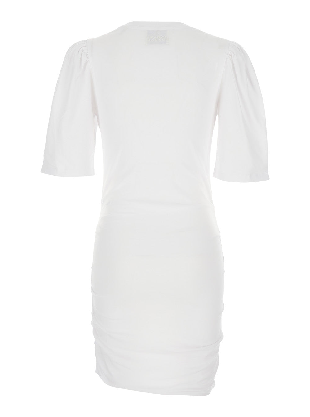 Isabel Marant Women 'Mylda' White Crew Neck Dress With Pleated Details In Cotton Woman