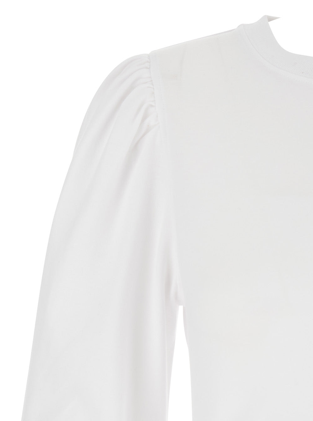 Isabel Marant Women 'Mylda' White Crew Neck Dress With Pleated Details In Cotton Woman