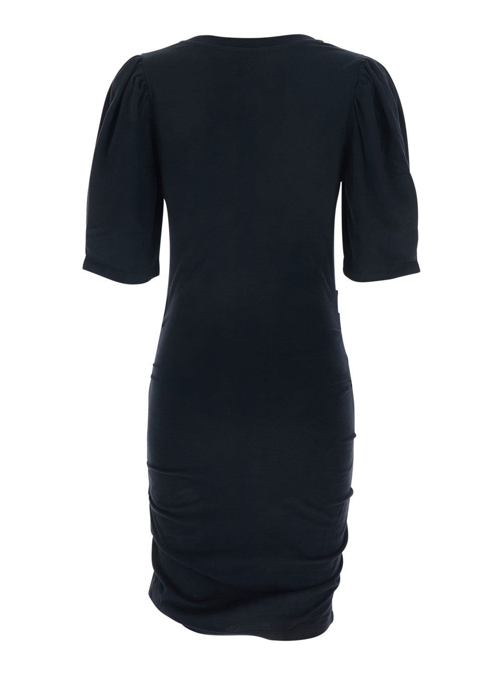 Isabel Marant Women Dress 'Mylda' Crew Neck With Pleated Details In Black Cotton For Women
