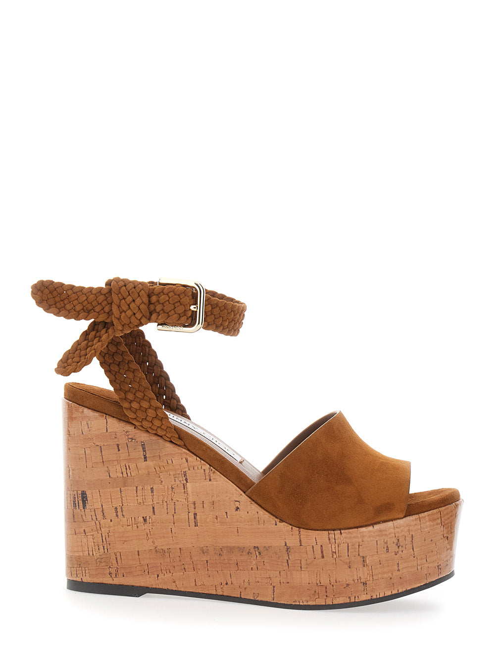 Jimmy Choo Women 'Jori' Brown Wedges With Ankle Strap Closure And High Heel In Leather Woman