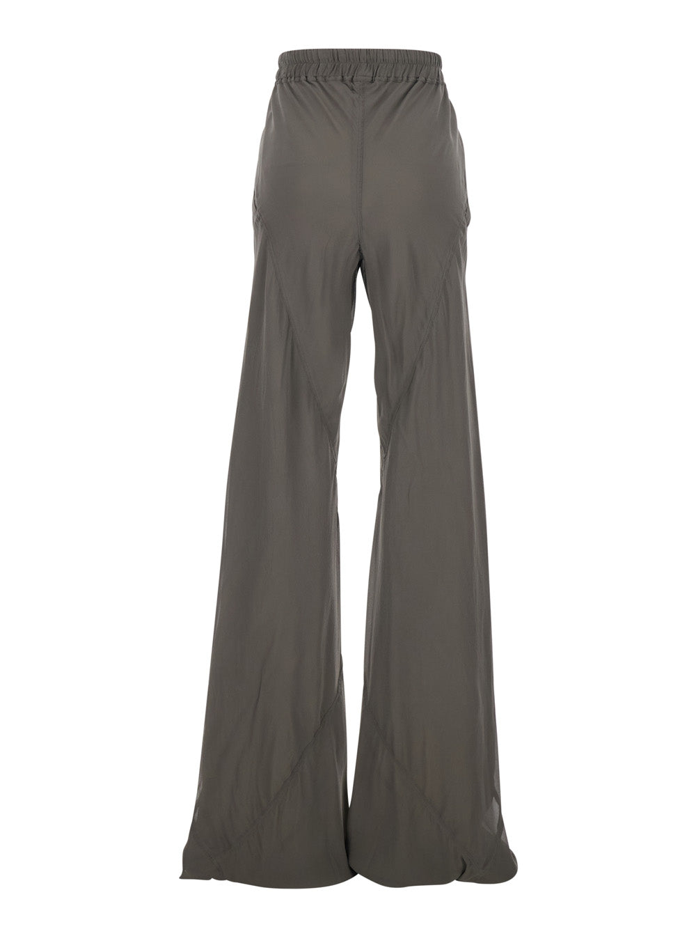 Rick Owens Women Bias Pants With Elastic Waist And Drawstring In Fabric And Silk Blend For Women