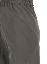 Rick Owens Women Bias Pants With Elastic Waist And Drawstring In Fabric And Silk Blend For Women