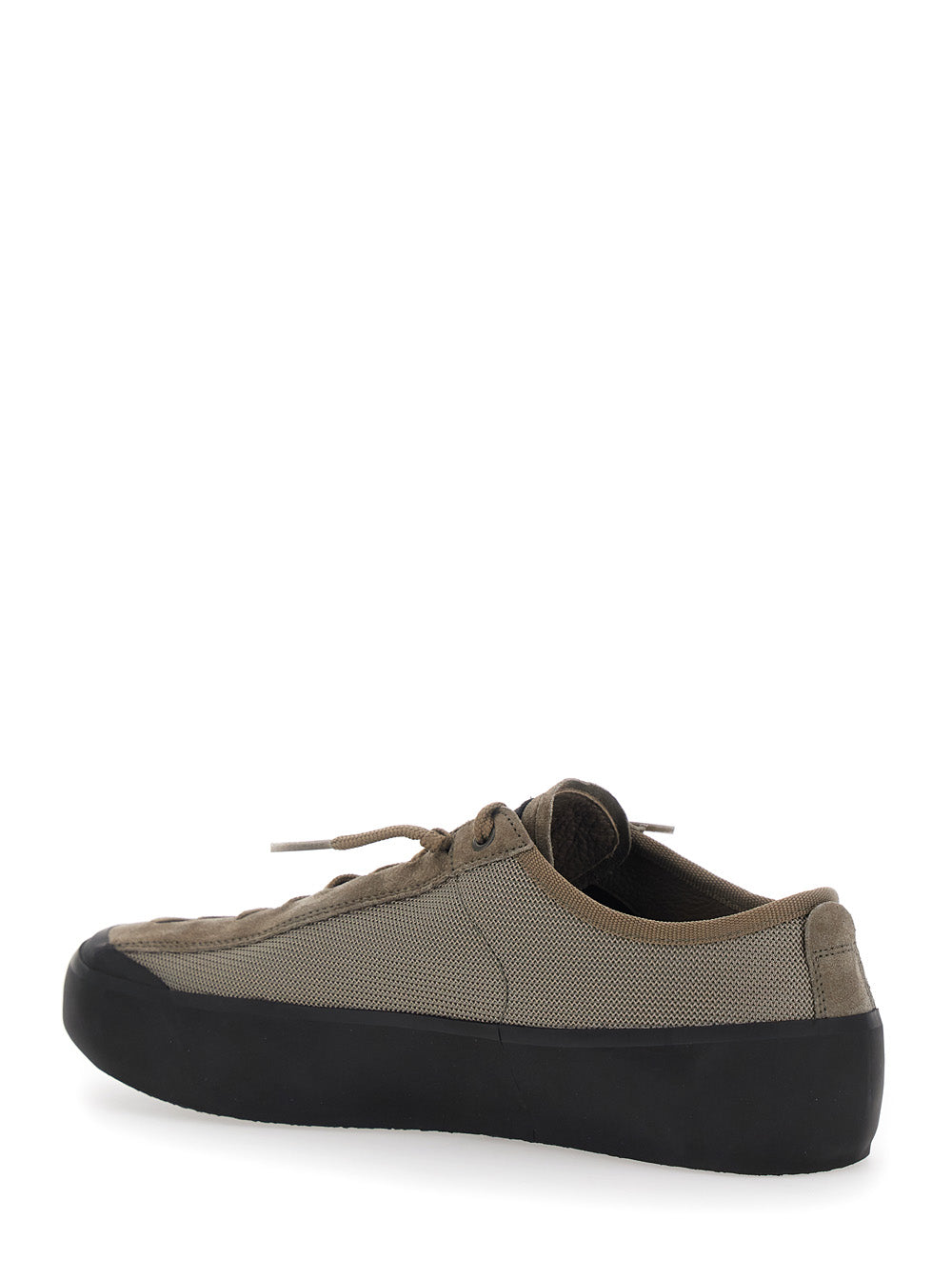 Stone Island Men Brown Low Top Sneakers With Logo Patch On The Tongue In Suede And Mesh Man