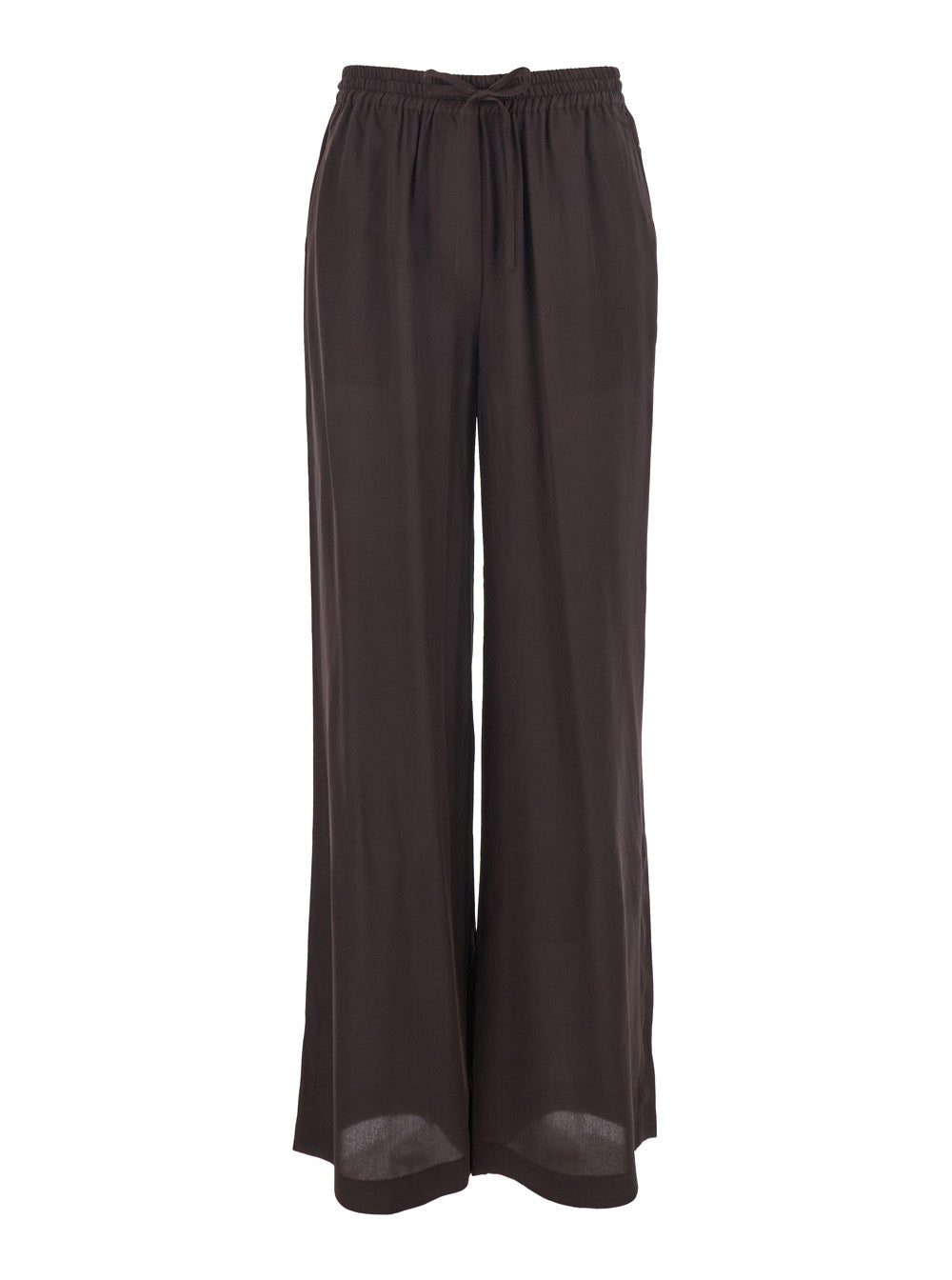 P.A.R.O.S.H. P.A.R.O.S.H. Women Brown Women's Silk Drawstring Waist Pants