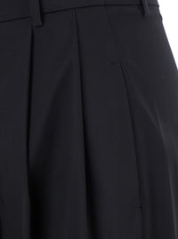 Leplain Women Black Stretch Cotton Blend Trousers For Women