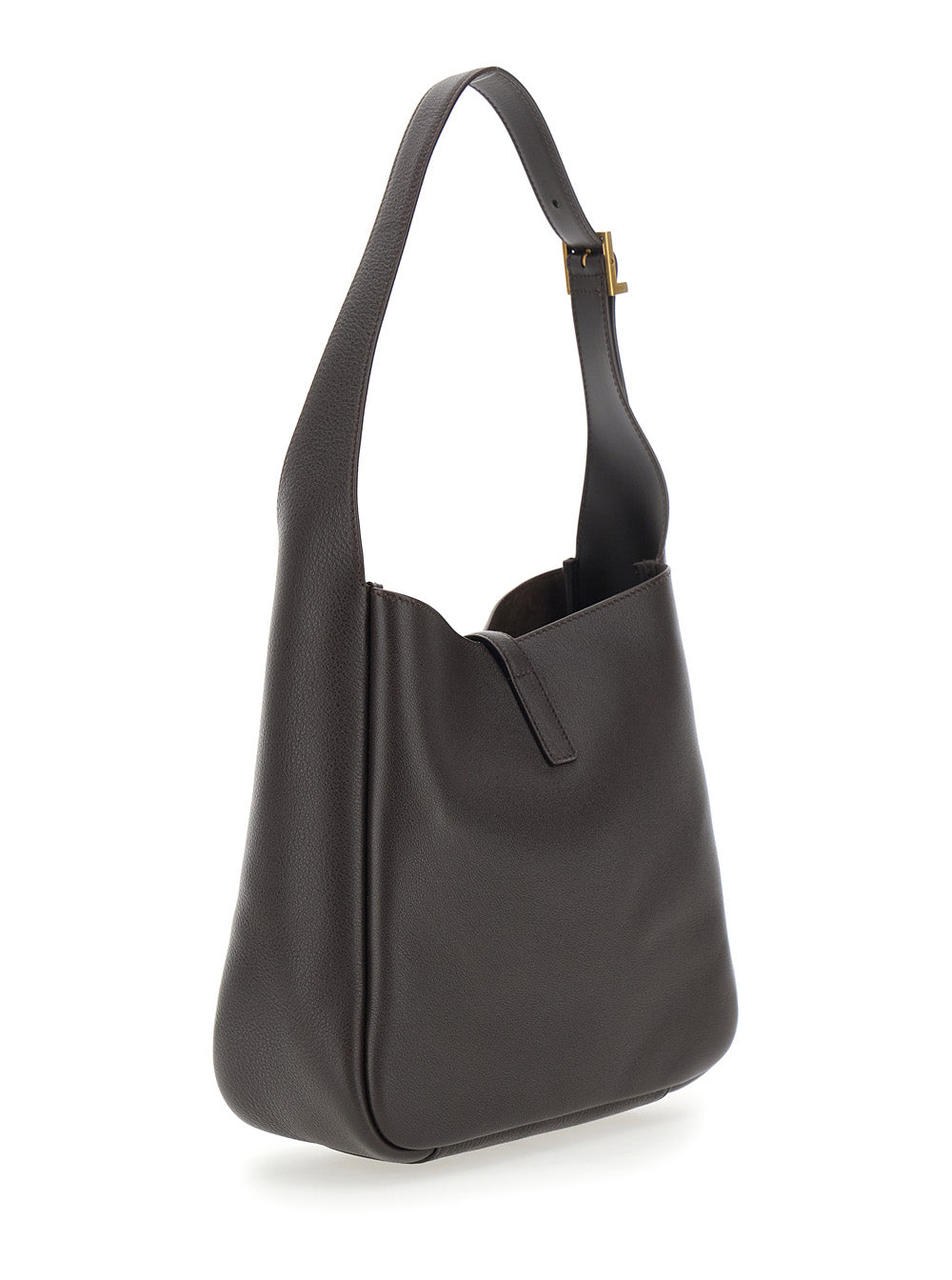 SAINT LAURENT Saint Laurent Women Shoulder Bag 'Le 5 À 7' With Adjustable Strap And Cassandre Plate On The Front In Brown Leather For Women