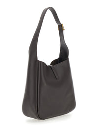 SAINT LAURENT Saint Laurent Women Shoulder Bag 'Le 5 À 7' With Adjustable Strap And Cassandre Plate On The Front In Brown Leather For Women