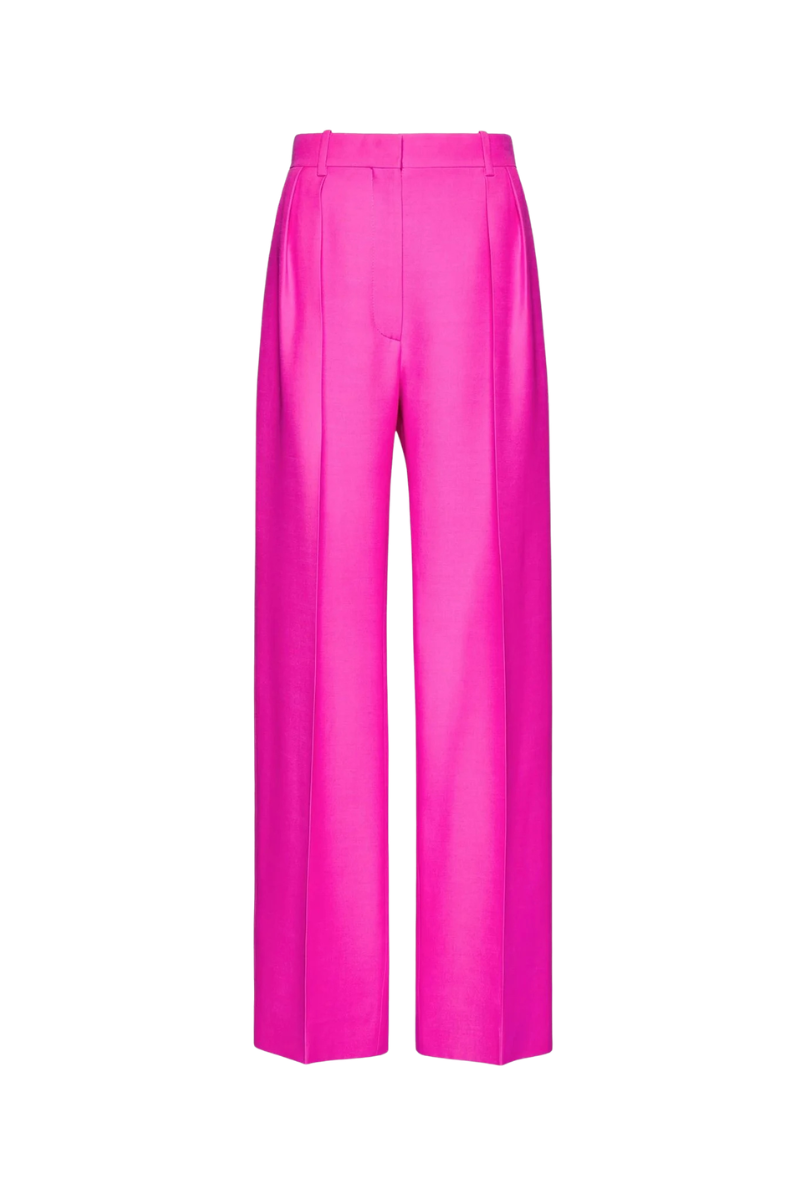 Valentino Silk Haute Couture Straight Leg Pants Pink Pp 1B0Rb3Z51Cf_Uwt
