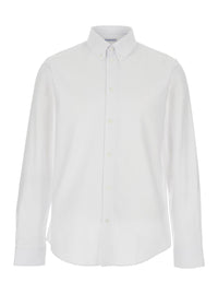 Burberry Men White Shirt With Button Down Collar In Cotton Man