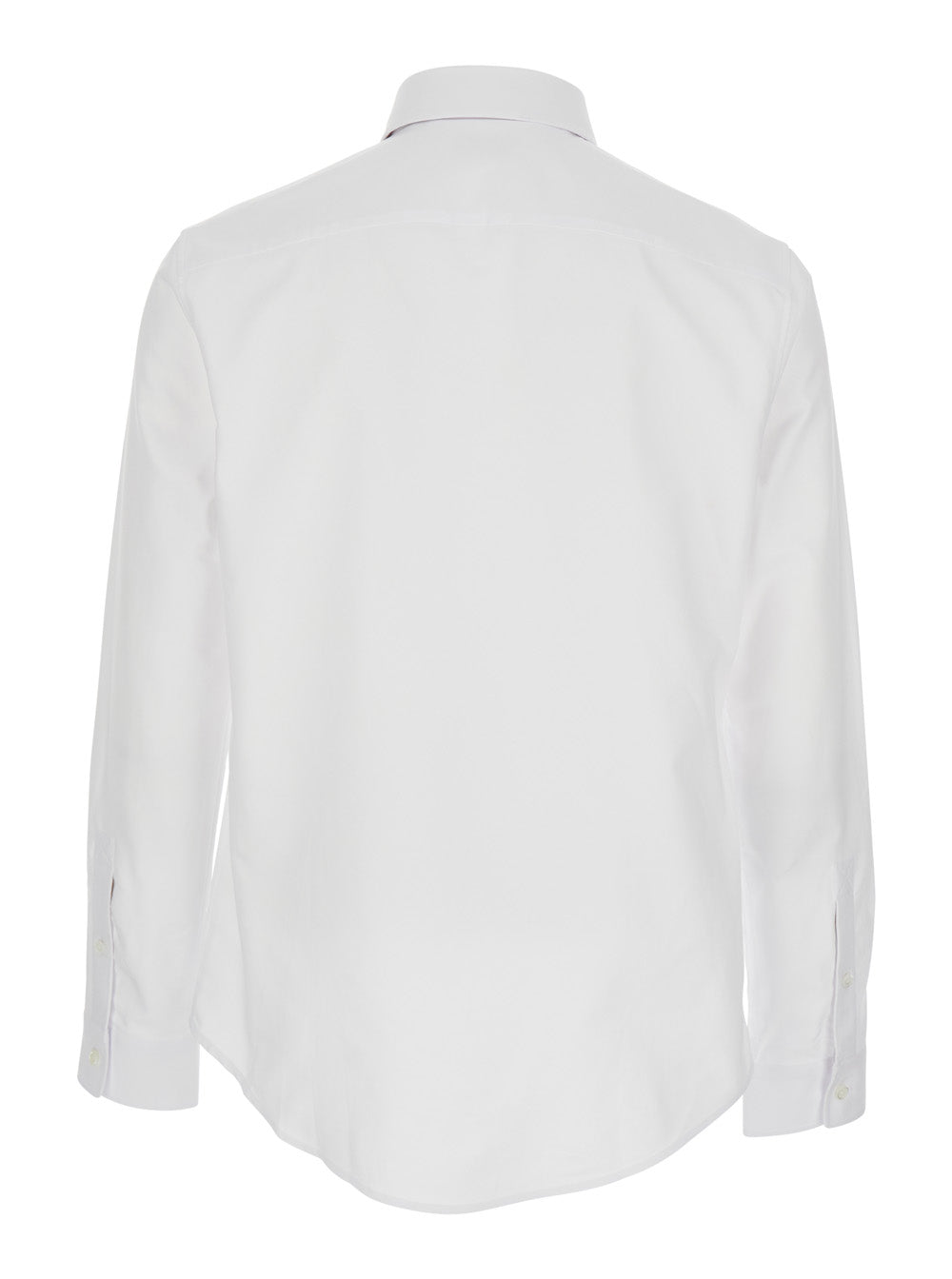 Burberry Men White Shirt With Button Down Collar In Cotton Man