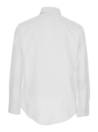 Burberry Men White Shirt With Button Down Collar In Cotton Man