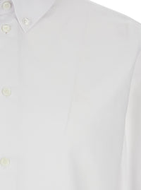 Burberry Men White Shirt With Button Down Collar In Cotton Man