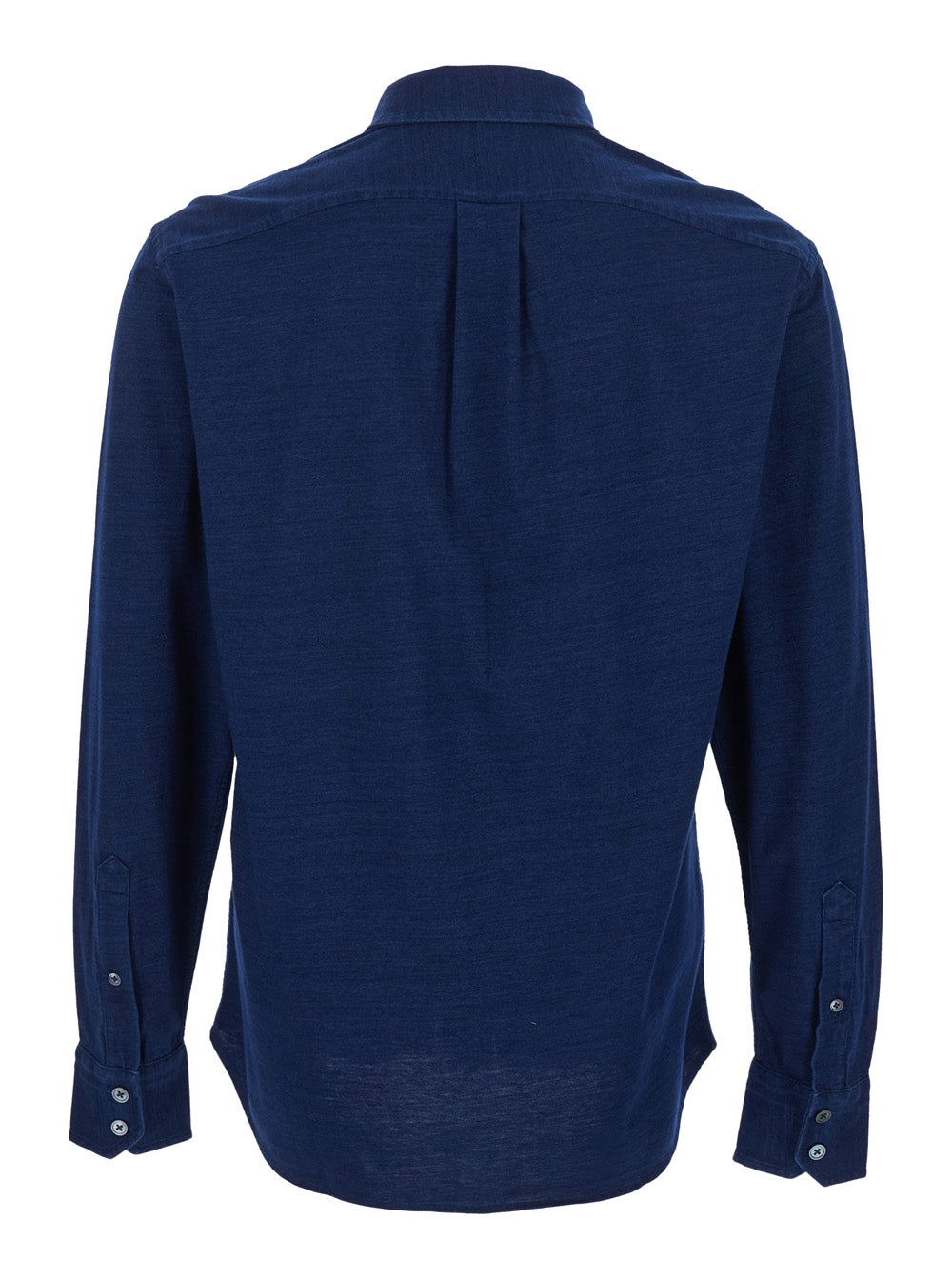 Tom Ford Men Blue Shirt With Classic Collar And Denim Effect In Cotton Man