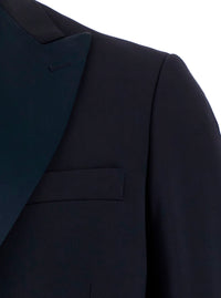 Leplain Men Single-Breasted Suit With Peak Revers In Blue Fabric For Men