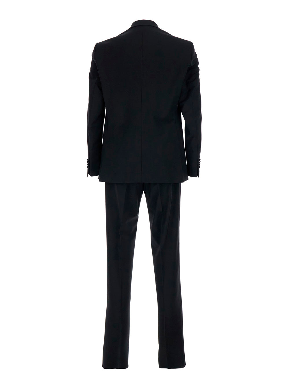 LEPLAIN Leplain Men Single-Breasted Suit With Peak Revers In Black Fabric And Long Sleeve Jacket For Men