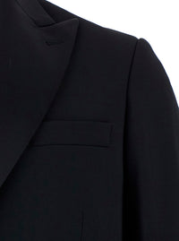 LEPLAIN Leplain Men Single-Breasted Suit With Peak Revers In Black Fabric And Long Sleeve Jacket For Men