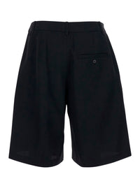 Jacquemus Men 'Le Short Camargue' Black Bermuda Shorts With Belt Loops And Wide Leg In Wool For Men