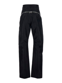 Rick Owens Men Men's 'Bolan Banana' Black Stretch Cotton Pants With Zip Details