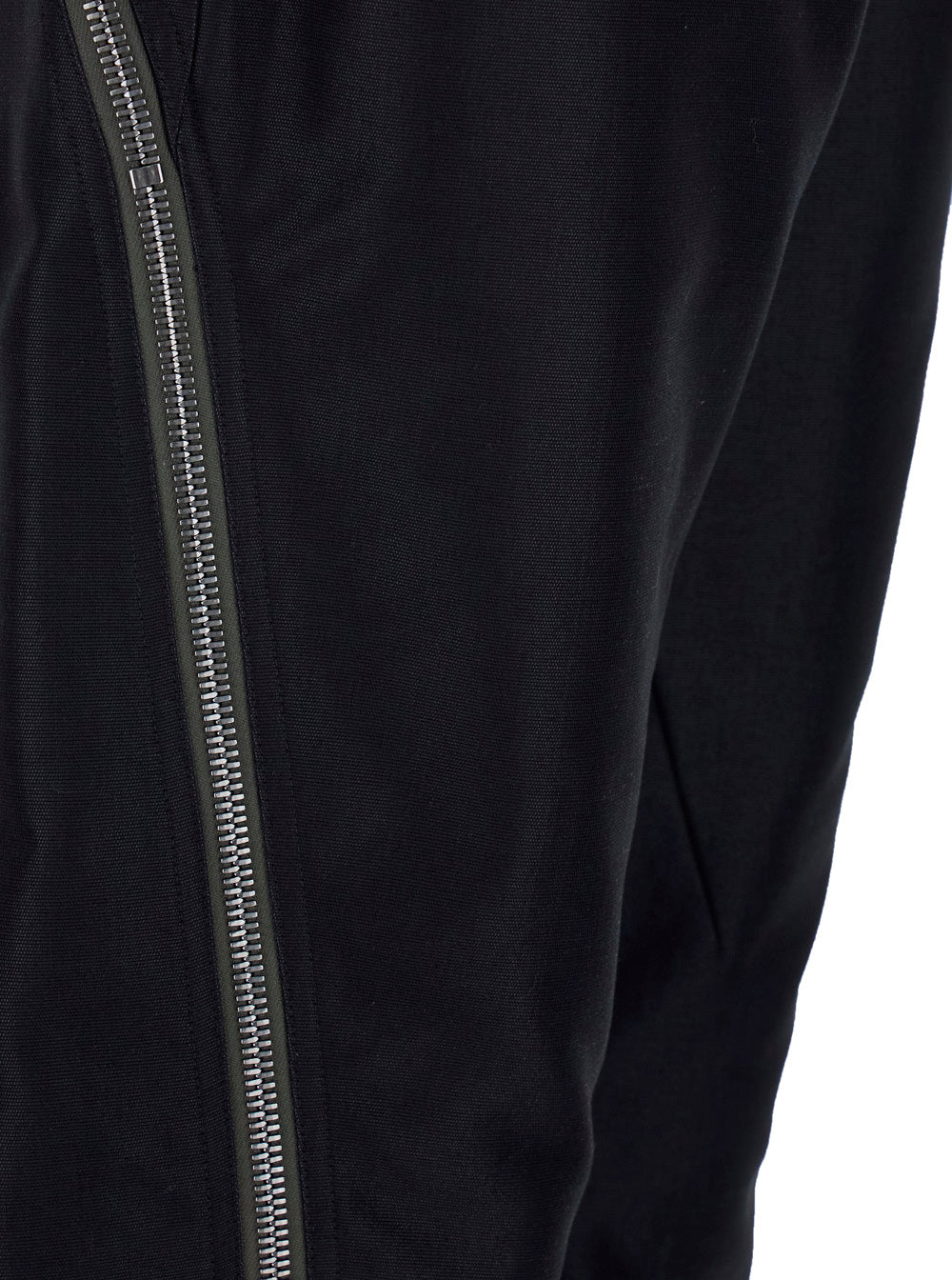 Rick Owens Men Men's 'Bolan Banana' Black Stretch Cotton Pants With Zip Details