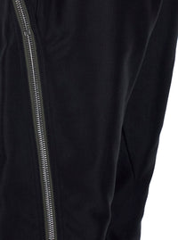 Rick Owens Men Men's 'Bolan Banana' Black Stretch Cotton Pants With Zip Details