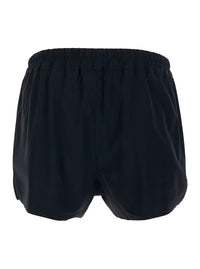 Rick Owens Men One-Piece Swimsuit With Elastic Waist And Drawstring In Black Tech Fabric For Men