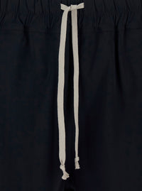 Rick Owens Men One-Piece Swimsuit With Elastic Waist And Drawstring In Black Tech Fabric For Men