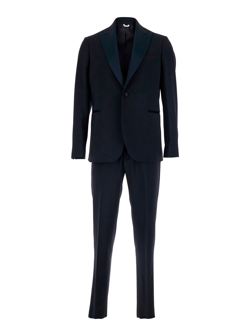 Leplain Men Single-Breasted Suit With Peak Revers In Blue Fabric For Men