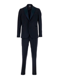 Leplain Men Single-Breasted Suit With Peak Revers In Blue Fabric For Men
