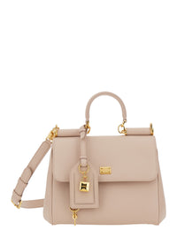 Dolce & Gabbana Women 'My Sicily' Pink Small Handbag With Padlock Detail In Leather For Women