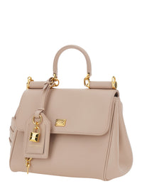 Dolce & Gabbana Women 'My Sicily' Pink Small Handbag With Padlock Detail In Leather For Women