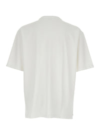 Dsquared2 Men White Crew Neck T-Shirt With Logo Lettering On The Front In Cotton For Men