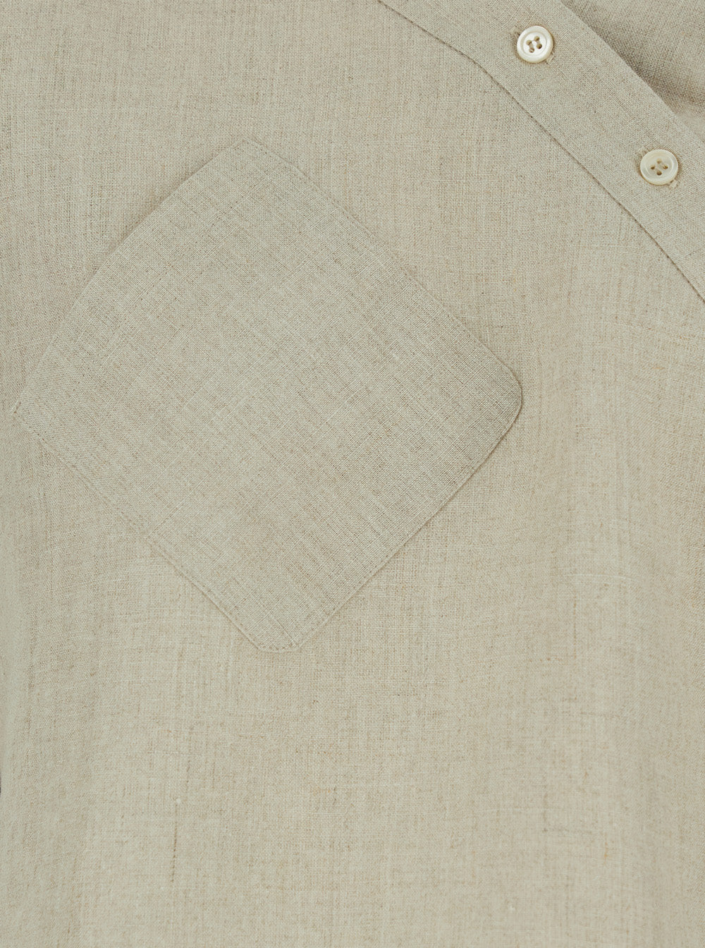 Coperni Women 'Heart' Beige Shirt With Asymmetrical Buttoning And Chest Pocket In Cotton Woman