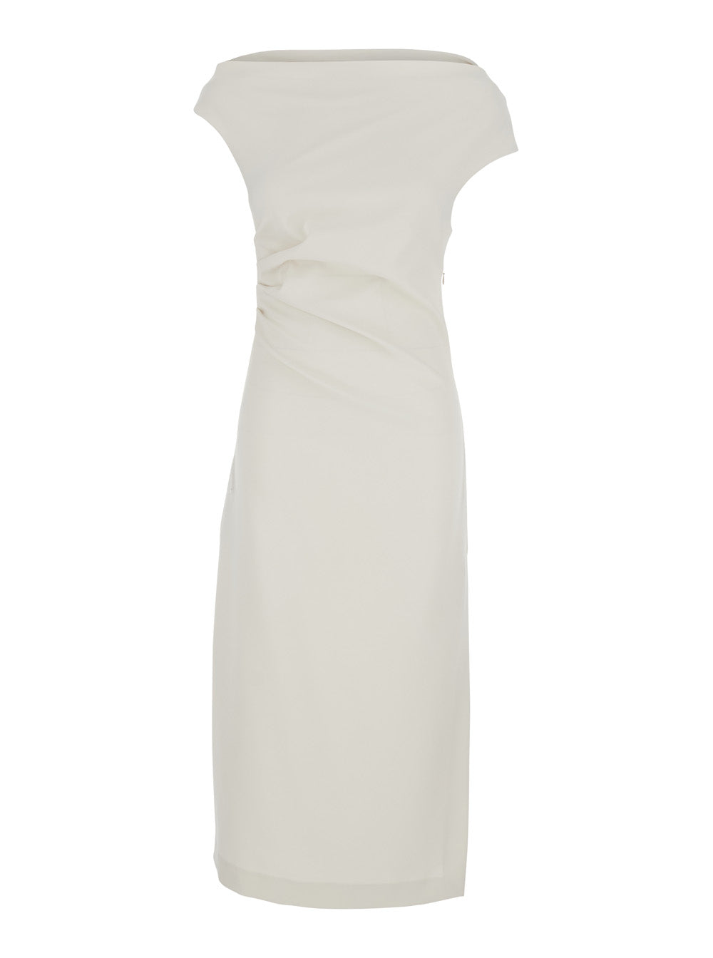 P.A.R.O.S.H. P.A.R.O.S.H. Women Long Dress With Square Neckline And Draped Details