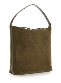 A.P.C. A.P.C. Women 'Vera' Brown Shoulder Bag With Top Handle And Zip Closure In Suede Woman