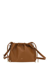 A.P.C. A.P.C. Women 'Ninon' Brown Crossbody Bag With Drawstring And Logo Lettering In Ecoleather For Women