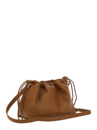 A.P.C. A.P.C. Women 'Ninon' Brown Crossbody Bag With Drawstring And Logo Lettering In Ecoleather For Women
