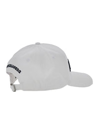 DSQUARED2 Dsquared2 Men White Baseball Cap With Front Embroidery In Cotton Man