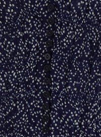 Isabel Marant Etoile Women Midi Dress 'Briane' With V-Neck And All-Over Polka Dot Motif In Blue Viscose For Women