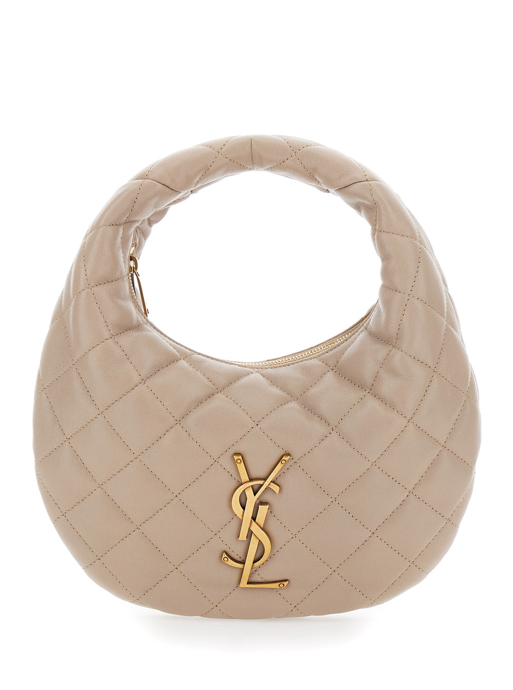 SAINT LAURENT Saint Laurent Women Handbag 'Icare' With Cassandre Plate On The Front And Quilted Design In Beige Leather For Women