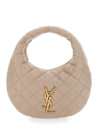 SAINT LAURENT Saint Laurent Women Handbag 'Icare' With Cassandre Plate On The Front And Quilted Design In Beige Leather For Women