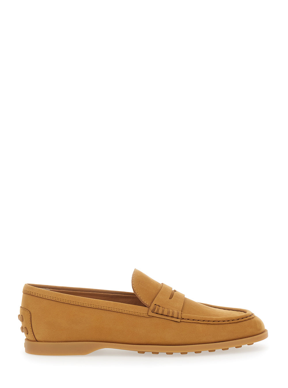 Tod's Women Loafers "Tod's" With Half Horsebit Detail On The Back And Rubber Sole In Beige Suede For Women